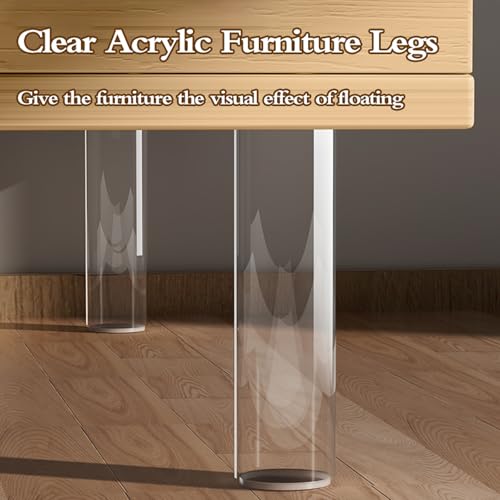 Patas de sofá en acrílico transparente de 15cm para un salón moderno y visualmente amplio 4