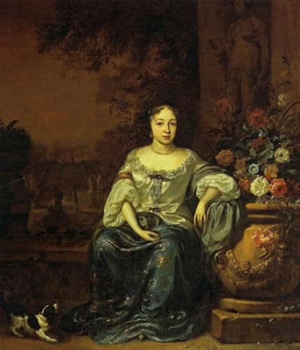 Tableaux Peinture sur Toile Jan Weenix Image sur Toile Portrait de Dame Décoration Chambre 60x90
