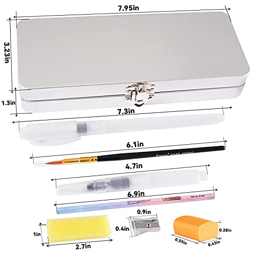 Axearte Watercolor Paint Set, 100 Colors In Metal Gift Box, Including Vivid, Metallic, Pearlescent And Fluorescent Colors, Travel Watercolor Set With Brush Pen For Kids Adults (100 Colors) #TOP5