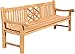 Produktbild CLP Teak-Gartenbank Florida I Sitzbank Mit Ergonomischer Sitzfläche Aus Vollholz I Sitzhöhe: 44 cm, Farbe:Teak, Größe:240 cm