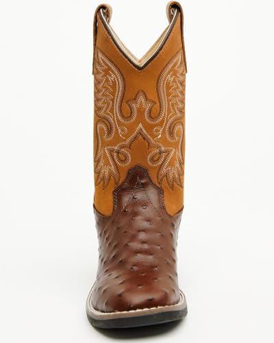 Cody James Boys' Dean Ostrich Print Western Boot Broad Square Toe - Bcbsp25p34