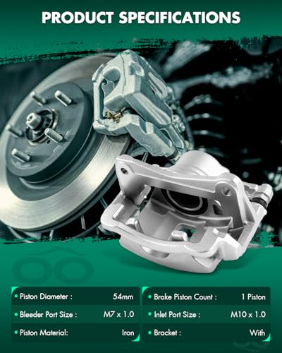 Image of SCITOO 19-B1591 19-B1590 Front Left & Right Disc Brake Calipers w /Bracket | Fit For Geo For Prizm 1993-1997,For Toyota For Corolla 1993-1997, Single Piston, Direct-fit