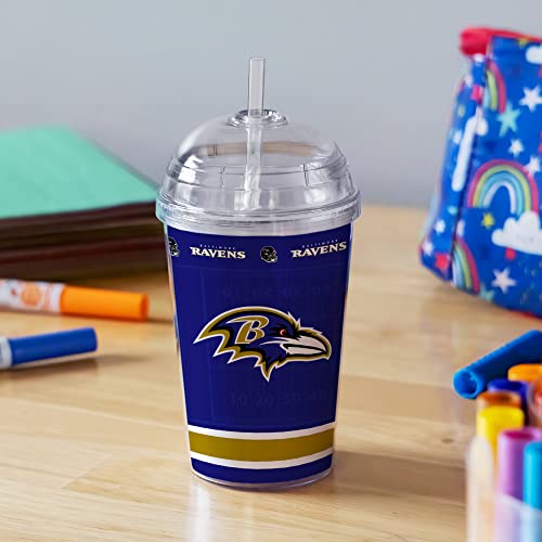 Image of Rico Industries NFL Football Rookie of The Year 12oz Acrylic Tumbler, Youth Tumbler with Swirly Straw