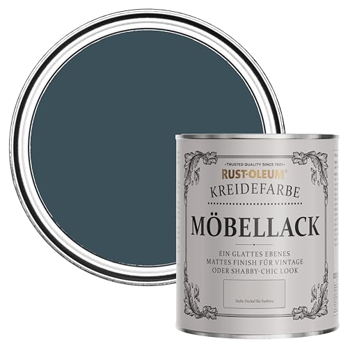 Rust-Oleum Shabby Chic blau Vintage Kreidefarbe für Möbel, wasserbasiert, geruchsarm - Abendblau 750ML