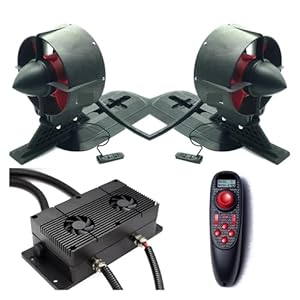 LVSEWOA Unterwasserstrahlruder mit 21, 4 kg/23, 6 kg Schub, Leichter bürstenloser Motor mit Kühllüfter, Metallgehäuse für Schlauchboote mit starkem Schub (12 V, 300 KV, 708 W)