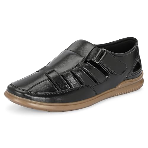 Image of Centrino Men's Fisherman Sandals | Stylish Closed-Toe Design | Soft Cushioned Footbed | Genuine-Look Upper | Comfortable for Daily & Outdoor Wear (9489)