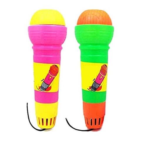 2pcs Funny Echo Microphones Durable Kids Pretend Toys Plastic Echo Mic Practical Magic Mic Toy for Birthday Graduations Cover