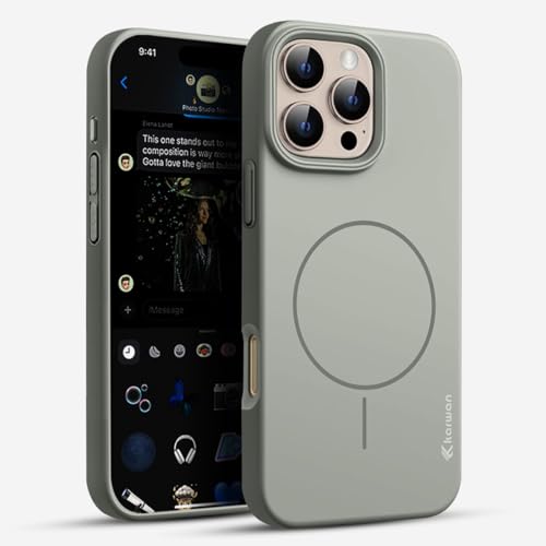 Image of KARWAN️Magnetic Ultra Slim-Fit Back Case Cover for iPhone 16 Pro Max |Hard PC Case Cover| Ultra-Thin & Light Weight with [Ultra Premium Feel] Case for iPhone 16 Pro Max (Grey)