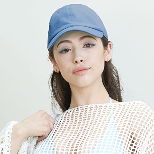 Image of Cotton Baseball Cap Dad Hat - Washed Low Profile Adjustable Hat for Men Women Casual Outdoor Running Golf