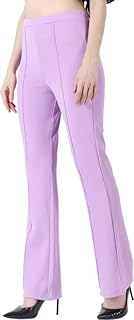 D&V Creations High Waisted Pattern Solid Casual Flare Leggings Pants for Women-picture-39
