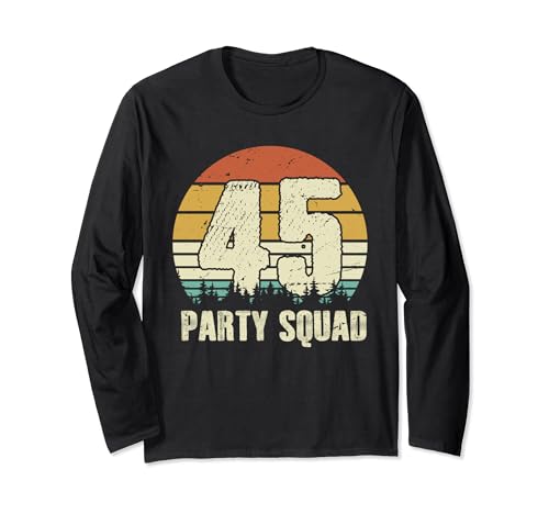 Live Legend 45 year Vintage Party Crew Squad Birthday Gifts Manga Larga