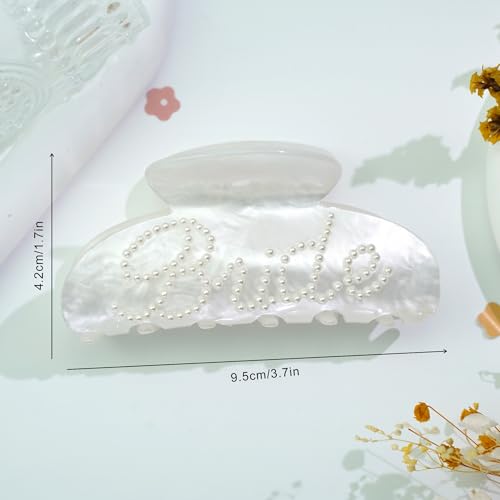Pinza para cabello con perlas brillante para novia miniatura 5