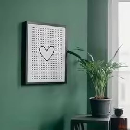 Impression sur toile minimaliste cœur d'amour noir et blanc XBTYKPB art mural 80x110cm - 3