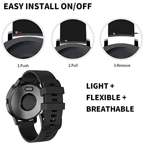 FunBand kompatibel mit Garmin Vivoactive 3 Armband, Silikon Replacement Uhrenarmband f&uuml;r Garmin Vivoactive 3 / Samsung Gear S2 Classic/Samsung Gear Sport/Galaxy Watch 42mm / Galaxy Watch Active