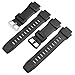 Lijinlan Replacement Bands Fit for Casio Tough Solar PROTREK PRG-200/PRG-250/PRG-260/PRG-270/PRG-500, TPRW-2000/PRW-2500/TPRW-3500/PRW-5000, Rubber Strap for Protrek Series Watch (Black-2)