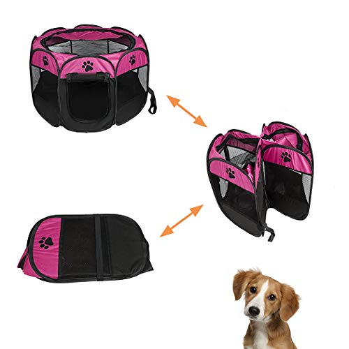 image for BEIKOTT Portable Pet Playpen, Dog Playpen Foldable Pet Exercise Kennel