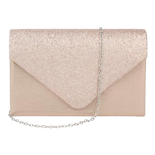 MEGAUK Damen Clutch Glitzer Elegant Abendtasche Glänzend Handtasche...