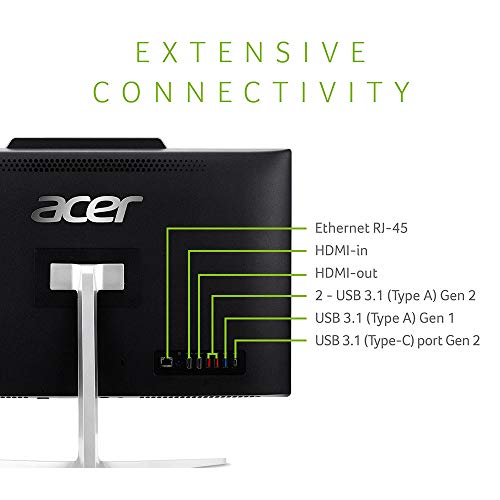 Acer-Aspire-Z24-890-UA91-AIO-Desktop-238-inches-Full-HD-9th-Gen-Intel-Core-i5-9400T-12GB-DDR4-512GB-SSD-80211ac-Wifi-USB-31-Type-C-Wireless-Keyboard-and-Mouse-Windows-10-Home-Silver