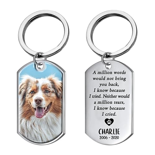 Pawfect House Personalized Keychains - Dog Memorial Gifts For Loss Of Dog, Pet Memorial Gifts, Dog Bereavement Gifts, Pet Loss Gifts Dog, Picture Keychains, Loss Of Pet Sympathy Gift Dog, Cat Keychain #TOP15