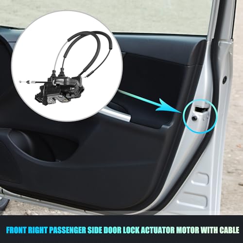 Image of uxcell Replacement Front Right Passenger Side Power Door Lock Actuator Motor with Cable for Hyundai Santa Fe 2006-2009 Door Latch Actuator Assembly No.813202B010 Black