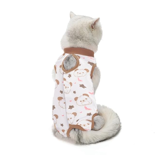 Foto 4 de 7 de BKEPDY Mono Estampado Aguacate Traje Recuperación Gato Chaleco Protector Postoperatorio Cirugía Mascota Ropa…