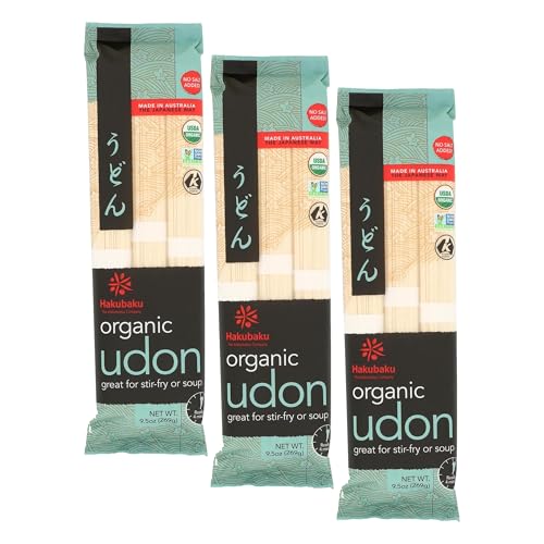 Hakubaku Japanische Bio Udon Nudeln, 270 g (3er Pack)