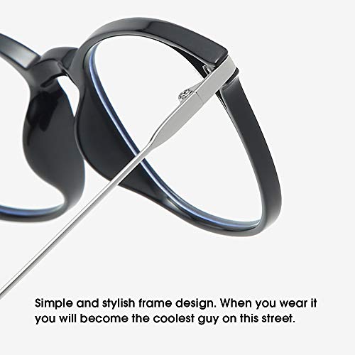 Óculos, Andoer LG8815 Blue Light Blocking Óculos Frame Light Plastic & Metal Eyeglasses Frame para h