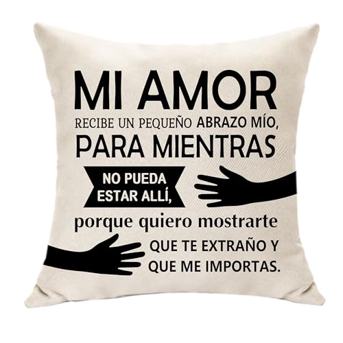 Mi Amor Recibe Un Pequeño Abrazo Mío Porque Quiero Mostrarte Que Te Extraño y Que Me Importas Funda de Cojín Regalo para Pareja Esposa Marido Cumpleaños San Valentín Navidad Decoración (Mi Amor) Mi Amor Recibe Un Pequeño Abrazo Mío Porque Quiero Mostrarte Que Te Extraño y Que Me Importas Funda de Cojín Regalo para Pareja Esposa Marido Cumpleaños San Valentín Navidad Decoración (Mi Amor)