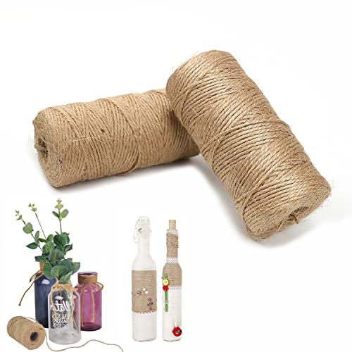 Mecate Para Ropa, Sports GIOD Mecate de Yute, Cuerda de Yute, 2mm x 200m, Sin Olor, Cordel de Yute Natural, para Manualidades, Jardinería, Envolver de Regalos, Materiales de Embalaje,...