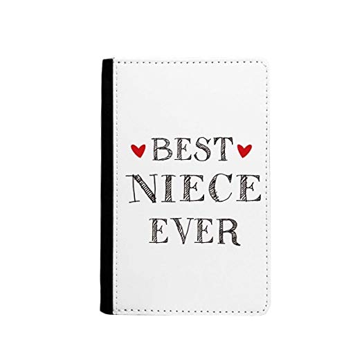 Étui portefeuille de voyage cœur multicolore Best Niece Ever 3.7x5.8" style classique