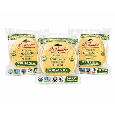 Mi Rancho Organic Yellow Corn Tortilla, 30 ct OU Kosher Certified NON GMO Verified (3)