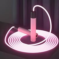 Flintronic Springseil Erwachsene Fitness, 280cm Speed Rope mit LED Licht, Verstellbare Skipping Rope, Jump Rope mit Anti-Rutsch Griffe für Intervalltraining Training (Blau A) Ohne Batterie Flintronic Springseil Erwachsene Fitness, 280cm Speed Rope mit LED Licht, Verstellbare Skipping Rope, Jump Rope mit Anti-Rutsch Griffe für Intervalltraining Training (Blau A) Ohne Batterie