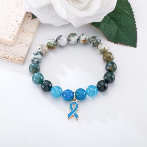Prostate & Colon Cancer Bracelets - Healing Crystals & Anti-Cancer Gemstones for Women & Men, Family Support Gifts2
