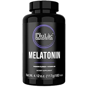 Mélatoninefort 1 mg Dulàc, 180 comprimés à base de mélatonine pure, passiflore et vitamine B6, Made in Italy