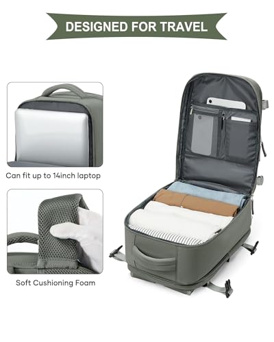 Miniatura 6 de Szlx Mochila De Viaje Para Mujer, Mochila De Transporte, Mochila De Senderismo, Mochila Impermeable Para Deporte Al Aire Libre, Mochila Informal Para La Escuela, Bolsa Para Computadora Portátil