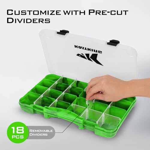 Image of KastKing Tackle Boxes, Plastic Box, Plastic Storage Organizer Box with Removable Dividers - Fishing Tackle Storage - Box Organizer - 2 Packs /4 Packs Tackle Trays - Parts Box