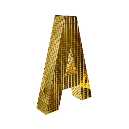 Ashland 7.75\" Gold Disco Tabletop Monogram Letter Spring Home Decor