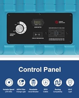 ALORAIR PureAiro HEPA Pro 870 Air Scrubber 3-Stage Filtration,Negative Machine Air Scrubber | Professional Water Damage Restoration for Air Cleaner | up to 550 CFM