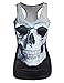 Pink Wind Women Hot White Skull 3D Print Slim Fit Shirts Sportwear Tops