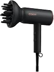 Conair 1875 Watt HTDC Titanium Pro 330C Hair Dryer, Ceramic Titanium Technology, Includes Concentrator and Diffuser,Tourmaline technology, Black, Perfect for travel