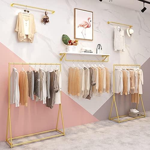 Rail per Abbigliamento a Parete, Rack Del Negozio Di Abbigliamento, per Decorare Gli Scaffali Dei Negozi Di Abbigliamento Femminile per Bambini,a,120Cm