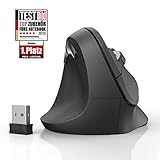 [page_title]-Hama kabellose Maus für Linkshänder ergonomisch EMW-500L (Wireless Funkmaus vertikal, links, 6-Tasten-Maus ohne Kabel mit optischem Sensor 1000/1400/1800 dpi), schwarz