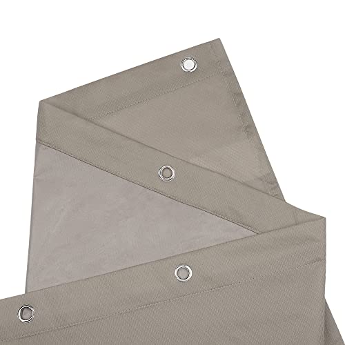 Pretty House Waterproof Fabric Shower Curtain Liner, Laminated Shower Curtain Liner With Weighted Magnets & Reinforced Hem, Bathroom Waterproof Curtains For Home/Hotel (Tan, 70 X 72 Inches) #TOP6