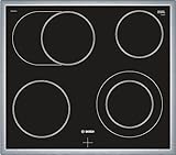  Bosch Serie 4 NKN645GA1E integriertes Kochfeld aus Keramik und Glas, Schwarz,1200 W, rund
