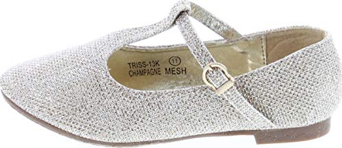 Bella Marie Girls Triss-13K T Strap Dress Flats Shoes2