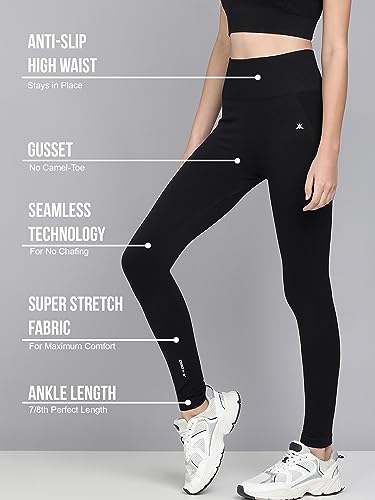 Image of Kobo Active Wear for Women Gym | High Waist | Ankle Length | Squat-Proof | Workout Tights for Women | Leggings for Gym | Yoga Pant (Imported)
