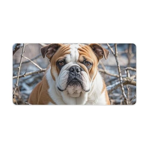 Tapis de souris bouledogues anglais 30,5 x 61 cm pour stopper les glisses