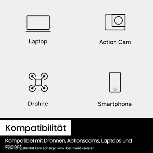 Samsung T9 microSD-Karte, 256 GB, Speicherkarte für den Einsatz in Drohnen, Action Kameras und 360° Kameras, UHS-I U3, Full HD & 4K UHD, 200 MB/s Lesen, 130 MB/s Schreiben, MB-MH256T/WW