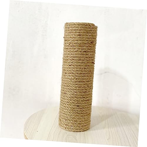 Columna de rascador para gato de madera natural ajustable miniatura 7