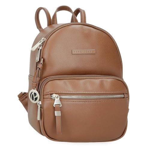 Pepe Jeans Elia Mochila Casual Marrón 20x25,5x10 cms Piel sintética 5,1L by Joumma Bags